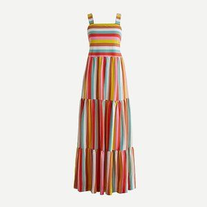 NWOT J Crew Rainbow Strip Knit Maxi
